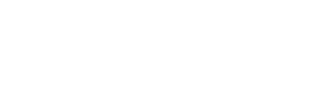Printer Copier Quote Logo White